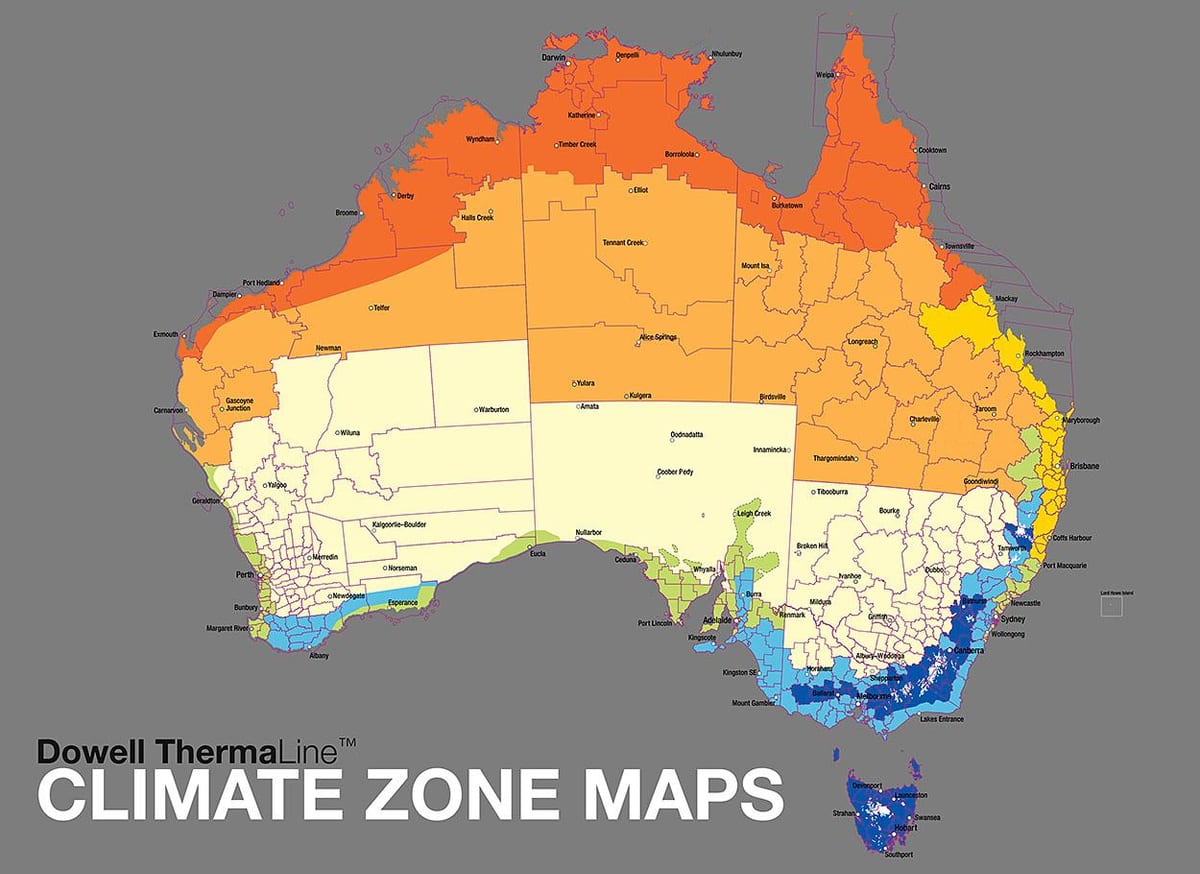 Australische klimaat zones kaart