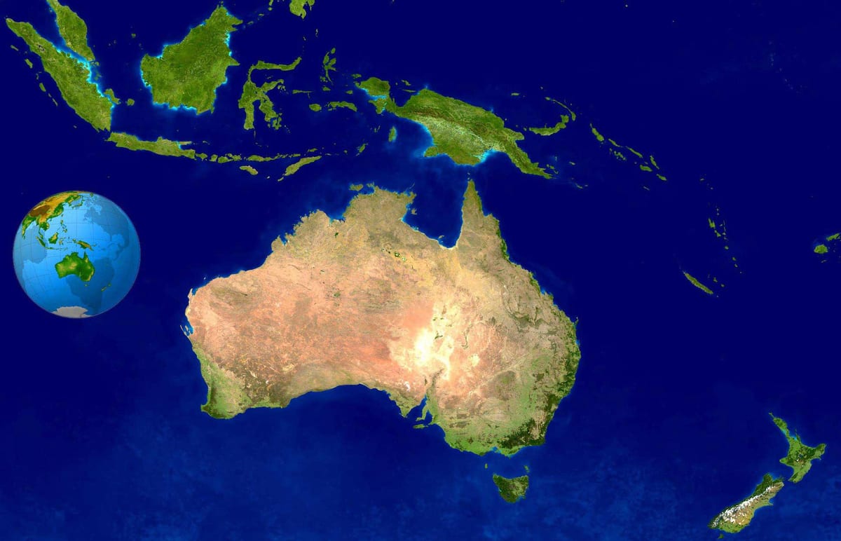 Australië kaart satelliet