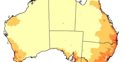 Bevolking kaart van Australië