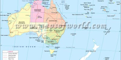 Kaart van Australië continent