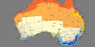 Australische klimaat zones kaart