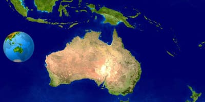 Australië kaart satelliet
