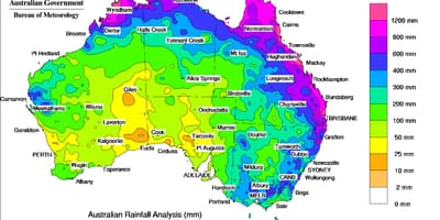 Weer kaart van Australië