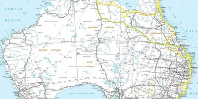 Australische road kaart