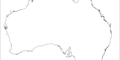 Australië lege kaart