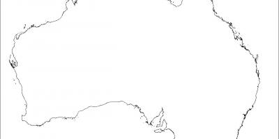 Australië lege kaart