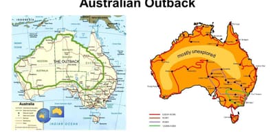 Australische outback kaart