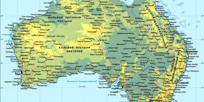 Australië gedetailleerde kaart