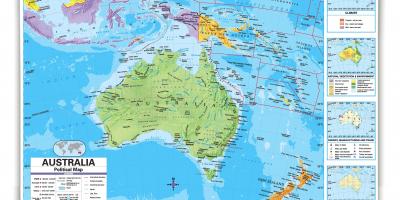 Australië en de omliggende landen kaart