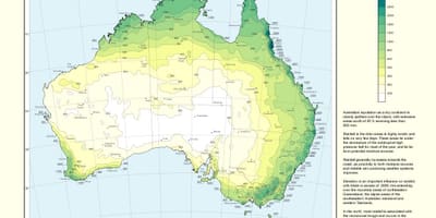 Australische neerslag kaart