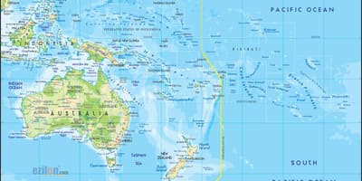 Australië en oceanië kaart