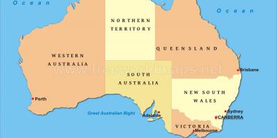 Australië politieke kaart