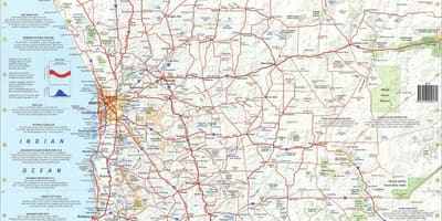 Kaart van zuid-west Australië